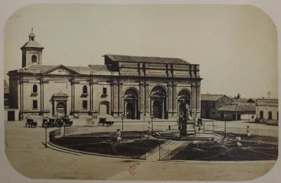 Plaza de Armas de Santiago en 1860 — 1860 | Chile de Ayer
