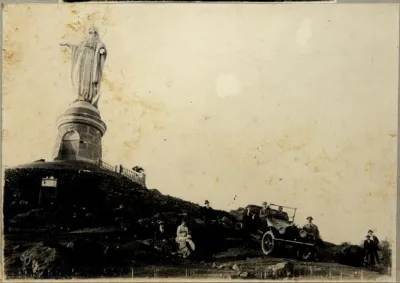 Virgen Inmaculada Concepción del Cerro San Cristóbal en 1919 — Cerro San Cristóbal — 1919 | Chile de Ayer