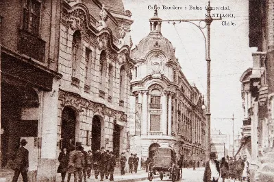 Calle Bandera de Santiago en 1920 — Calle Bandera — 1920 | Chile de Ayer