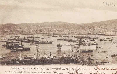 Valparaíso antes del terremoto, 1906 — Puerto de Valparaíso — 1906 | Chile de Ayer