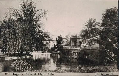 Laguna Parque Forestal, 1918 — Laguna del Parque Forestal — 1918 | Chile de Ayer