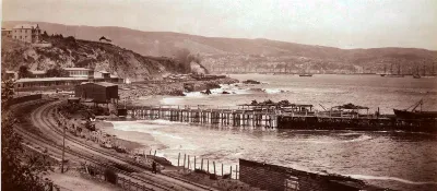 Sector Portales, Valparaíso en 1860 — Sector Portales — 1860 | Chile de Ayer