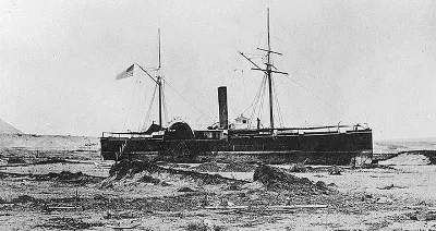 Buque barado en Arica en 1868 — Arica — 1868 | Chile de Ayer