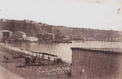 Vista de la Bahía de Valparaiso año 1870 — El Almendral — 1870 | Chile de Ayer