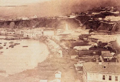 Bahía de Valparaíso año 1864 — Bahía de Valparaíso — 1864 | Chile de Ayer