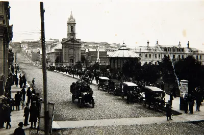 Plaza Muñoz Gamero ca. 1920 — Plaza Muñoz Gamero — 1920 | Chile de Ayer
