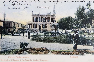 Plazuela Vicuña Mackenna en 1905 — Cerro Santa Lucía — 1905 | Chile de Ayer