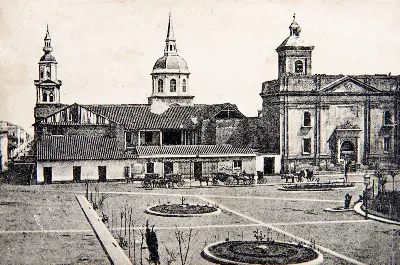 Plaza de Armas, vista de las torres de la Compañía, 1860 — Plaza de Armas de Santiago — 1860 | Chile de Ayer