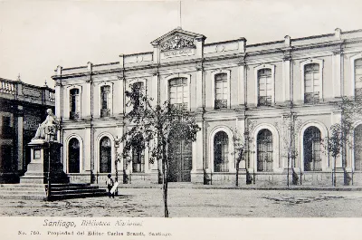 Antigua Biblioteca Nacional de Chile, Santiago, ca. 1890 — Ex Congreso Nacional — 1890 | Chile de Ayer