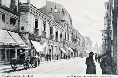 Calle Estado de Santiago, ca. 1890 — Calle Estado — 1890 | Chile de Ayer