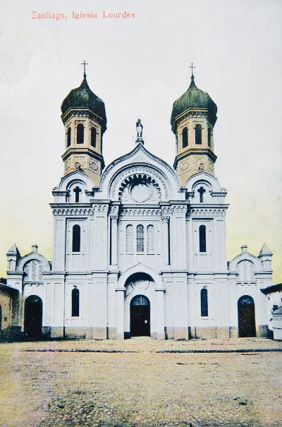 Iglesia de Lourdes, Santiago, ca. 1900 — Iglesia de Lourdes — 1900 | Chile de Ayer