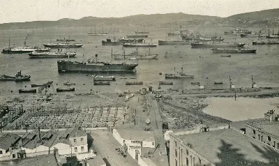 Bahía de Valparaíso en 1919 — Bahía de Valparaíso — 1919 | Chile de Ayer