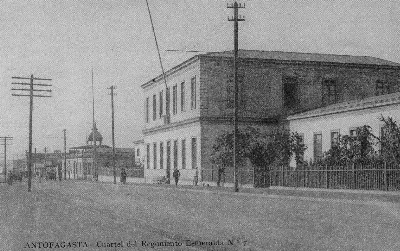 Cuartel Regimiento Esmeralda ca. 1920 — 1920 | Chile de Ayer