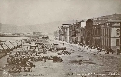 Malecón de Valparaíso en 1905 — 1905 | Chile de Ayer