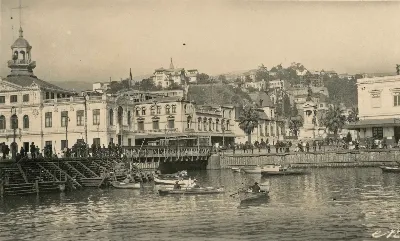 Muelle de pasajeros de Valparaíso en 1910 — 1910 | Chile de Ayer