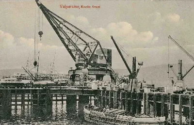 Muelle fiscal de Valparaíso en 1912 — 1912 | Chile de Ayer