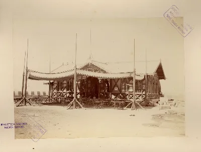 El restaurant, Cerro Santa Lucía, 1874 — 1874 | Chile de Ayer
