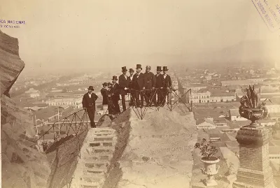 Roca Tarpeya, Cerro Santa Lucía, 1874 — 1874 | Chile de Ayer