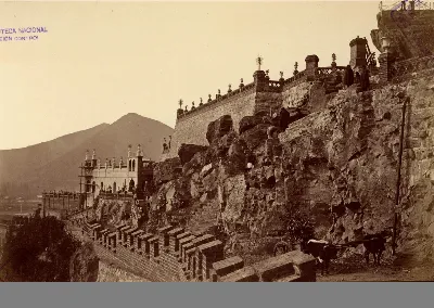 Camino Poniente, Cerro Santa Lucía, 1874 — 1874 | Chile de Ayer