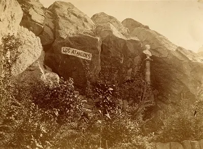 Los Atahúdes, Cerro Santa Lucía en 1874 — Cerro Santa Lucía — 1874 | Chile de Ayer