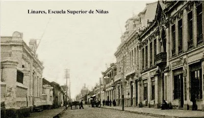 Palacio  Rozas de Linares en 1920 — Calle Independencia con Yumbel — 1920 | Chile de Ayer