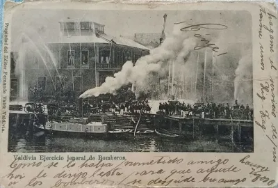 Valdivia ejercicios de Bomberos, 1908 — Valdivia — 1908 | Chile de Ayer