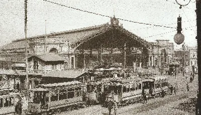 Estación Central y Plaza Argentina en 1920 — 1920 | Chile de Ayer