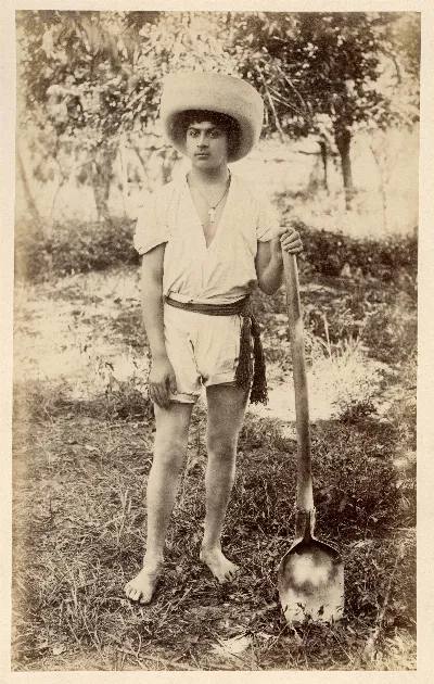 Joven campesino en cercanías de Limache, 1888 — Limache — 1888 | Chile de Ayer