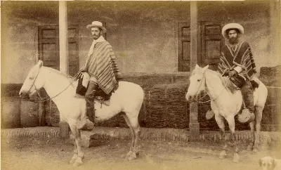 Hombres a caballo, 1888 — Limache — 1888 | Chile de Ayer