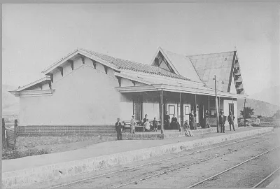 Estacion de Til Til en 1880 — Estación Til Til — 1880 | Chile de Ayer