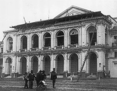 Reconstrucción del Teatro Municipal de Santiago, 1870 — Teatro Municipal — 1870 | Chile de Ayer
