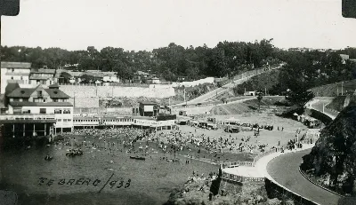 Playa las Torpederas en 1933 — Playa Las Torpederas — 1933 | Chile de Ayer