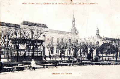 Plaza Aníbal Pinto de Temuco — Plaza Aníbal Pinto — 1910 | Chile de Ayer