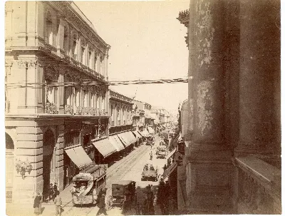 Calle Ahumada, esquina Portal Fernández Concha, Santiago, ca. 1904 — Plaza de Armas de Santiago — 1904 | Chile de Ayer