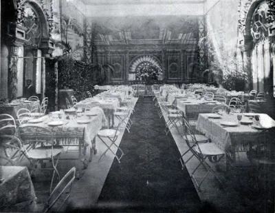 Comedor construido para la fiesta Concha Cazzotte en 1912 — 1912 | Chile de Ayer