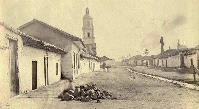 Avenida Independencia (La Canadilla) en 1864, Santiago — 1864 | Chile de Ayer