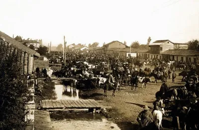 Feria agrícola en Chillán, 1906 — 1906 | Chile de Ayer