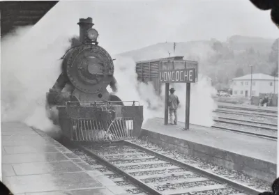 Viaje a Villarrica, Loncoche, 1974 — Estación de Loncoche — 1974 | Chile de Ayer