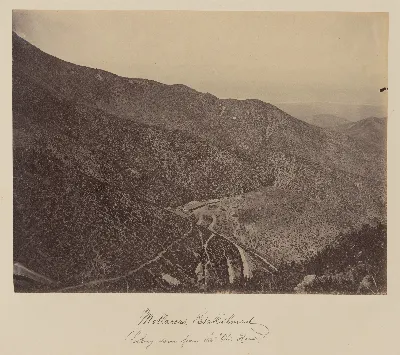 Mina Las Mollacas Tamaya, mirando desde la Casa Vieja, 1860 — 1860 | Chile de Ayer