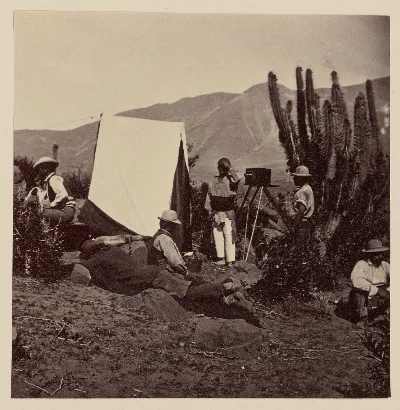 Campamento en Cerro Tamaya, 1860 — 1860 | Chile de Ayer