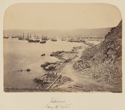 Valparaiso desde Playa Ancha, 1860 — 1860 | Chile de Ayer