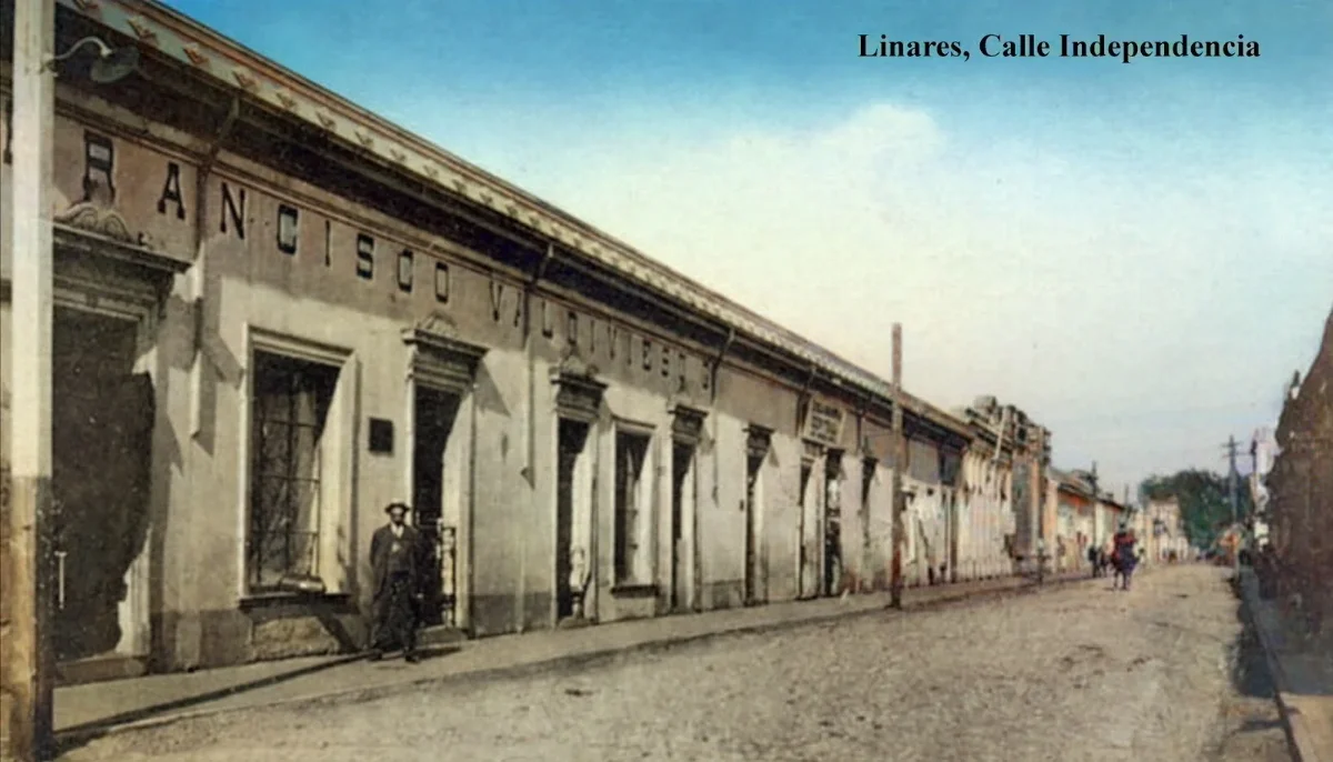 Calle independencia de Linares en 1920 — Calle Independencia — 1920 | Chile de Ayer