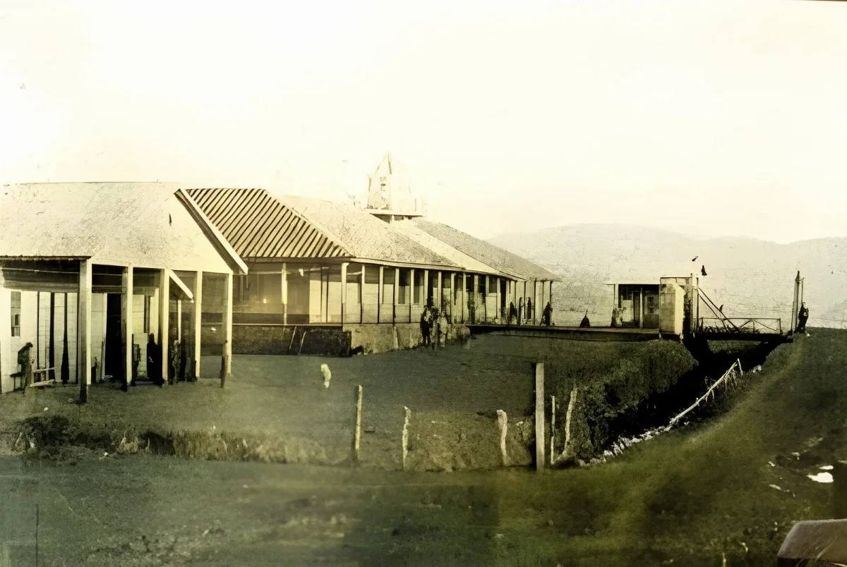 Recinto del Fuerte Collipulli y Puente Levadizo. — Fuerte de Collipulli — 1867 | Chile de Ayer