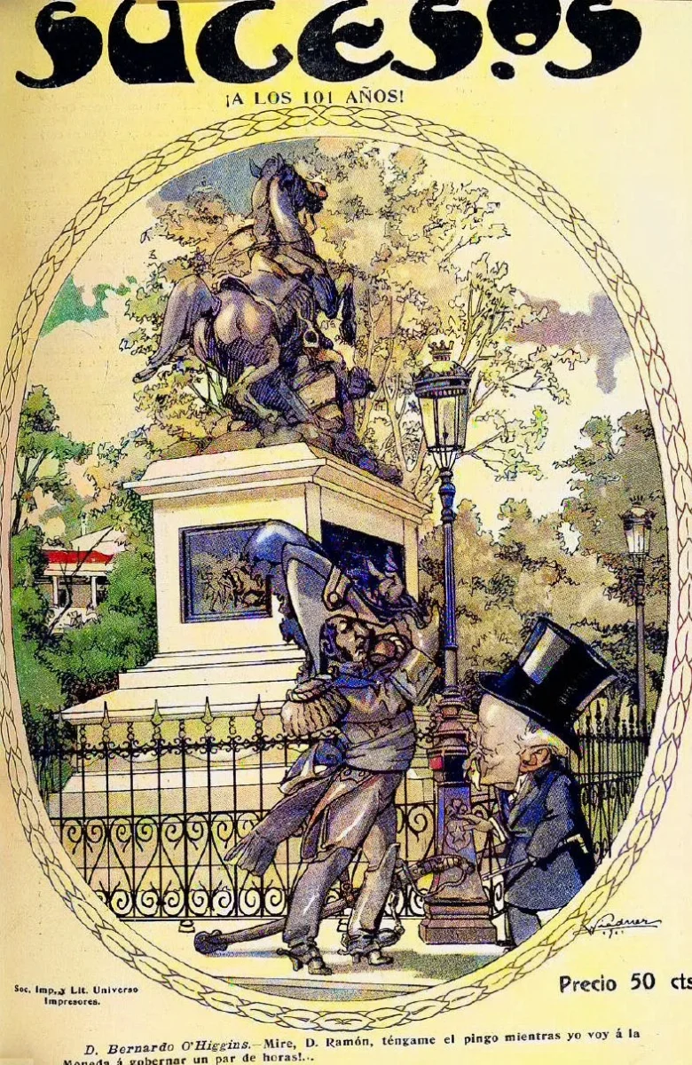 O¨higgins y Barros Luco — Santiago — 1911 | Chile de Ayer