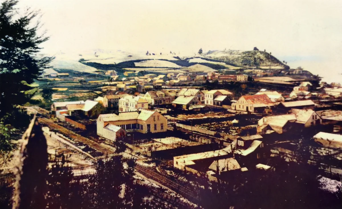Puerto Varas desde el Cerro Calvario en 1921 — Cerro Calvario — 1921 | Chile de Ayer