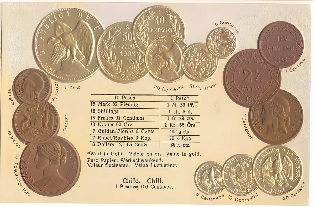 Monedas chilenas de principios del siglo XX — aprox. 1900–1930 | Chile de Ayer