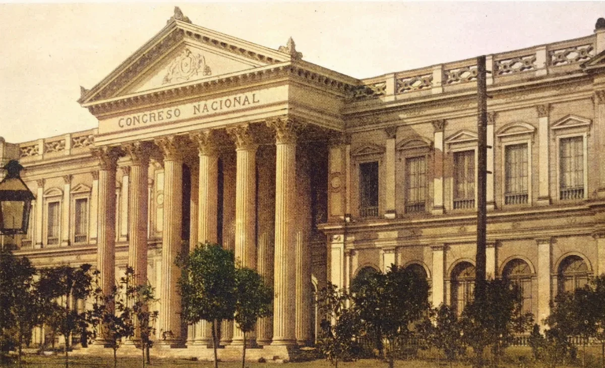 Ex Edificio del Congreso Nacional, 1910 — Ex Congreso Nacional — 1910 | Chile de Ayer