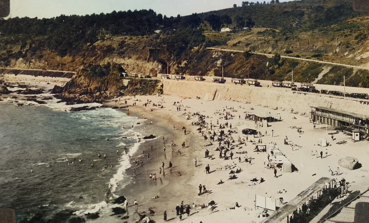 Playa las Salinas en 1931 — 1929 | Chile de Ayer