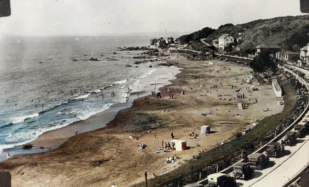 Playa Amarilla Concón en 1936 — Playa Amarilla — 1936 | Chile de Ayer