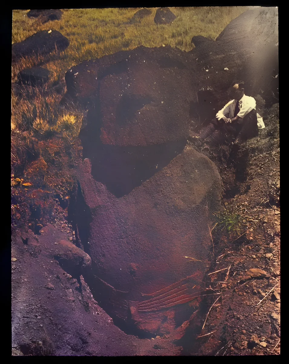 Oc,G.T.1460, Mana Expedition to Easter Island, British Museum — Isla de Pascua — 1914 | Chile de Ayer